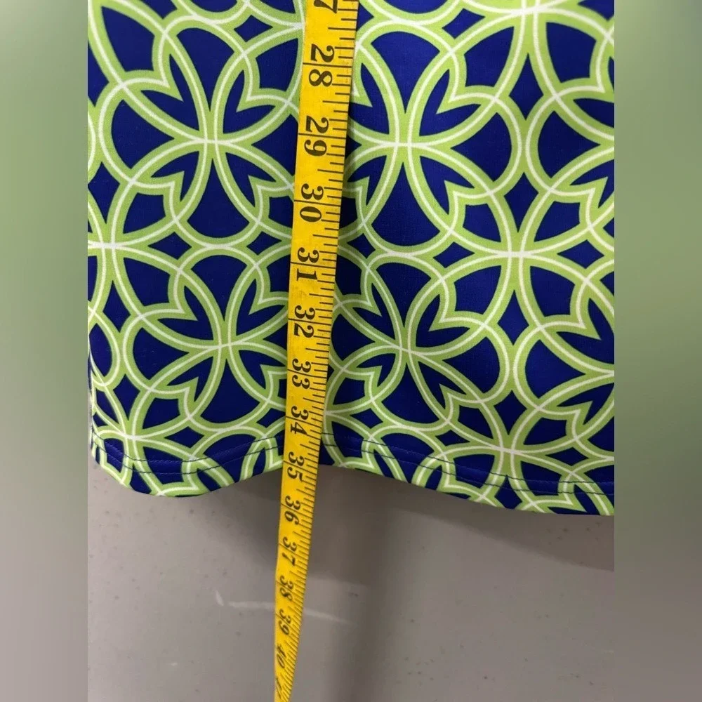 Gretchen Scott Jersey Isosceles Green and Blue Mini dress size small